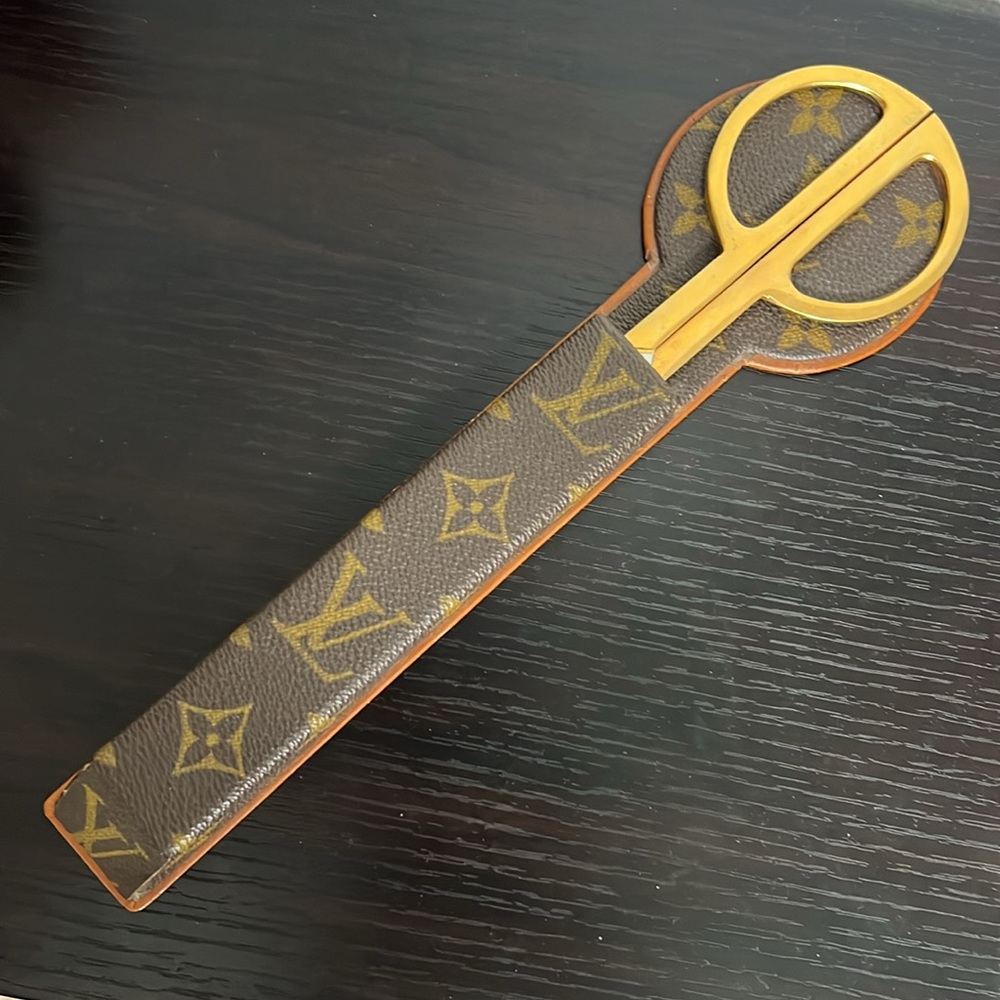 Rare Vintage LOUIS VUITTON Saks Fifth SCISSOR Set 1970’s Designer Luxury Decor